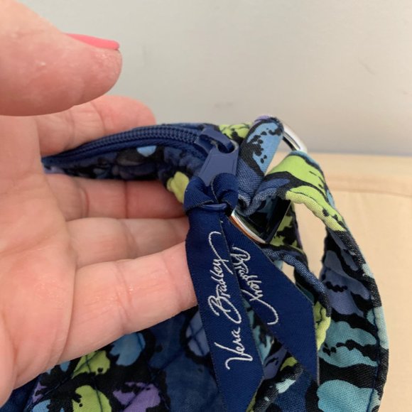 👜 VERA BRADLEY BLUE FLORAL SHOULDER CROSS BODY BAG - Picture 5 of 10